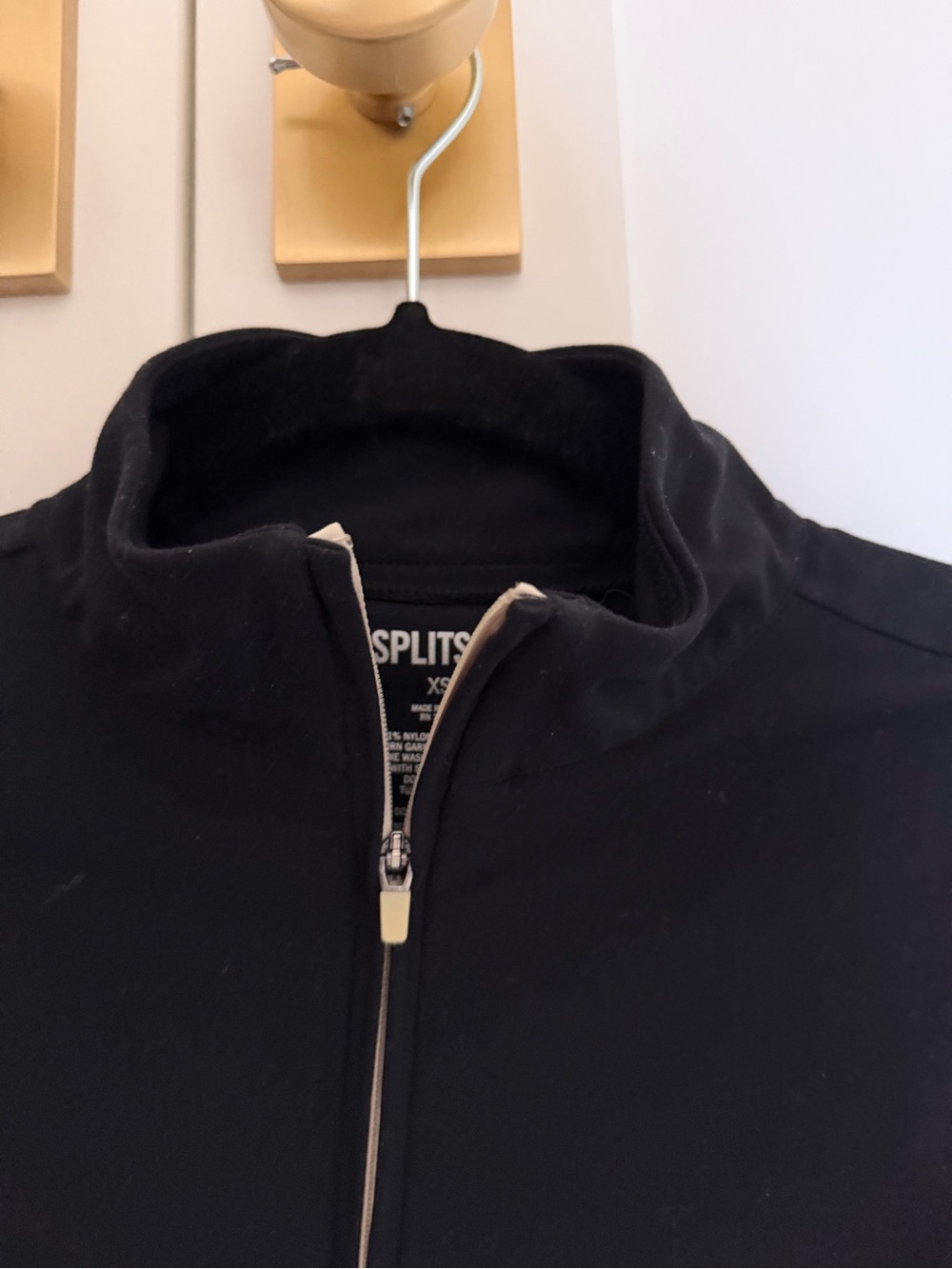 Splits59 Black Cropped Half-Zip Long Sleeve Top - Picture 3 of 3